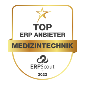 Auszeichnung und Logo für die Top ERP Anbieter