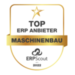 Siegel als Auszeichnung für die Top ERP Anbieter in der Branche Maschinenbau im Jahre 2022
