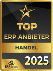ERP Leads - exklusiv, qualifiziert, hochwertig 5 ERP Scout Siegel als Auszeichnung als Top ERP Anbieter 2025 in in der Branche Handel